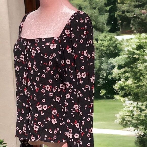 LUSH NWT WOMENS LARGE TOP BLOUSE FLORAL - Picture 1 of 8